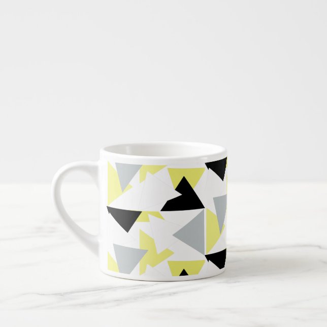 Abstract Art Triangle Pyramid Pattern Coffee Mug (Left)