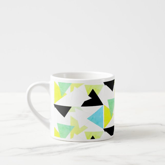 Abstract Art Triangle Pyramid Pattern Coffee Mug (Left)