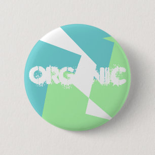 Abstract Art Turquoise Blue Green 6 Cm Round Badge