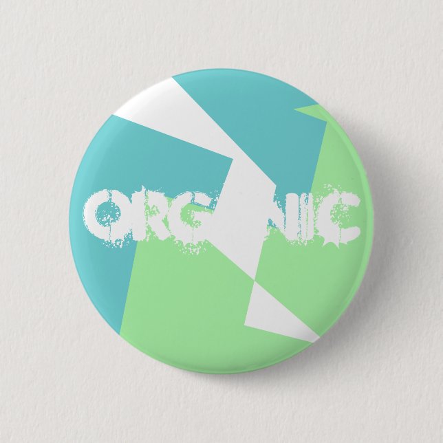 Abstract Art Turquoise Blue Green 6 Cm Round Badge (Front)