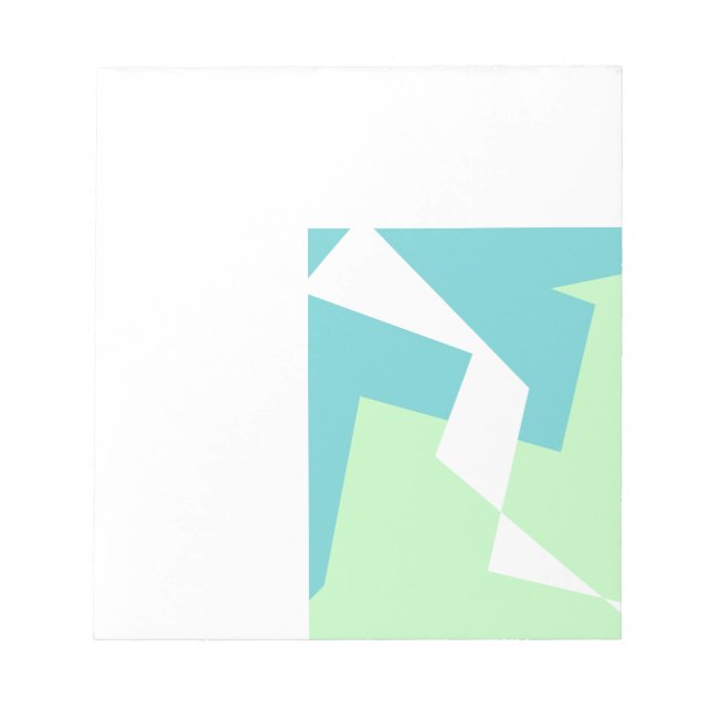 Abstract Art Turquoise Blue Green Notepad (Front)