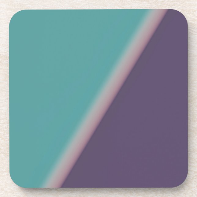 Abstract Art Turquoise Purple Coaster (Front)