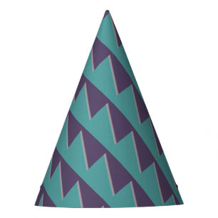 Abstract Art Turquoise Purple Party Hat