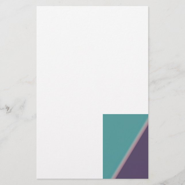Abstract Art Turquoise Purple Stationery (Front)