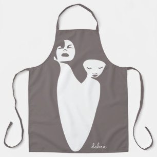 Abstract Art Two Black Women Apron