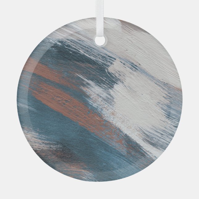 Abstract Art: Versatile Brush Strokes. Glass Tree Decoration (Front)