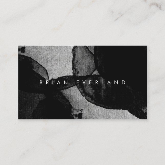 Abstract Art Watercolor Artist Profile Contact App Appointment Card (Front)