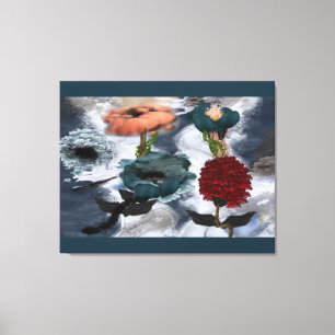 Abstract Art Watercolor Floral Canvas Print