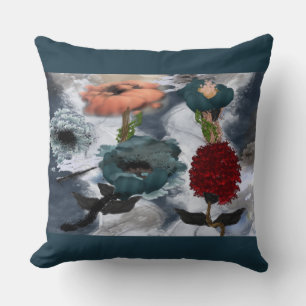 Abstract Art Watercolor Floral   Cushion