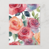 Abstract Art - Watercolor Roses