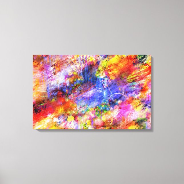 Abstract Art Watercolour Splash Design Canvas Print (Front)