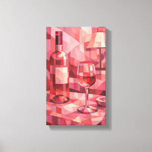 Abstract Art (Wine Rose) Decorative Painting Canvas Print