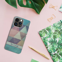 Abstract art with coloured triangle IPhone case