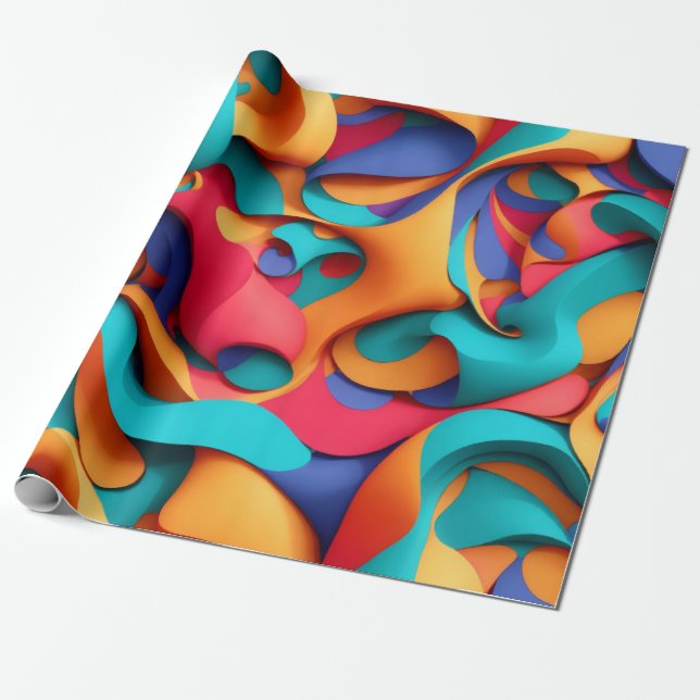 Abstract Art Wrapping Paper (Unrolled)