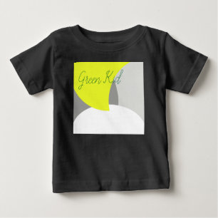 Abstract Art Yellow Grey White Baby T-Shirt