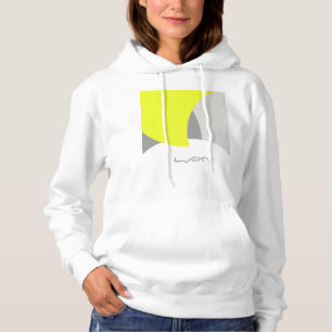 Abstract Art Yellow Grey White Hoodie