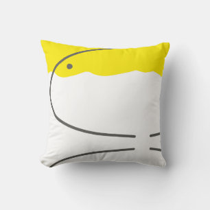 Abstract Art Yellow Grey White Minimalism Cushion
