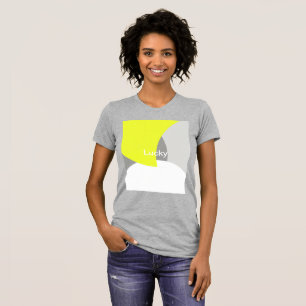 Abstract Art Yellow Grey White T-Shirt