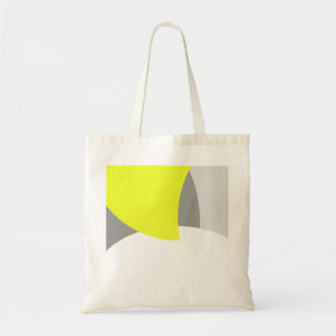 Abstract Art Yellow Grey White Tote Bag