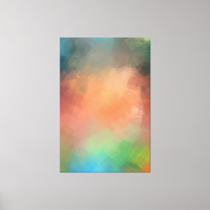 Abstract Art Yellow Red Blue Green Modern Colourfu Canvas Print