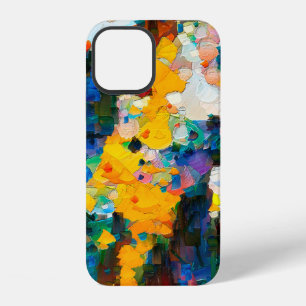 Abstract artistic background. Warm vibrant texture iPhone 12 Case