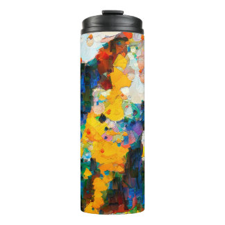 Abstract artistic background. Warm vibrant texture Thermal Tumbler