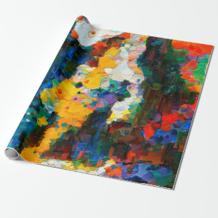 Abstract artistic background. Warm vibrant texture Wrapping Paper