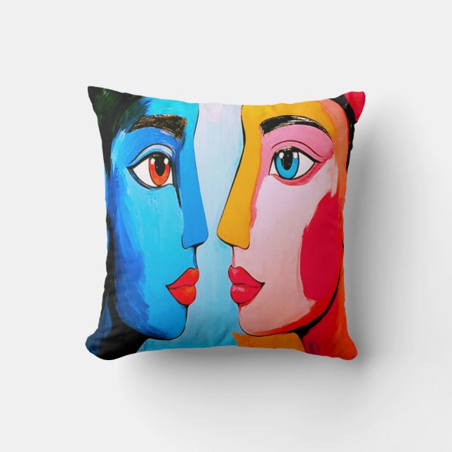 Abstract Artistic Colorful Modern art Cushion (Front)