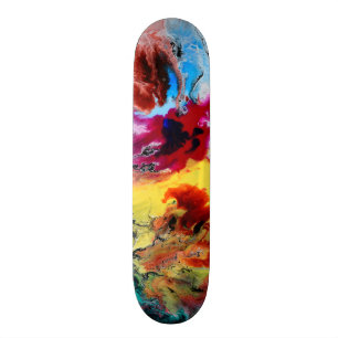 Abstract Artistic Colorful Skateboard