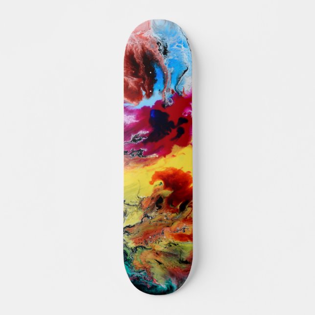 Abstract Artistic Colourful Skateboard (Front)