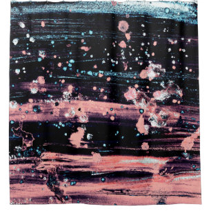 Abstract artistic dark grey and pink background wi shower curtain