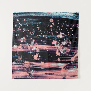 Abstract artistic dark grey and pink background wi tapestry
