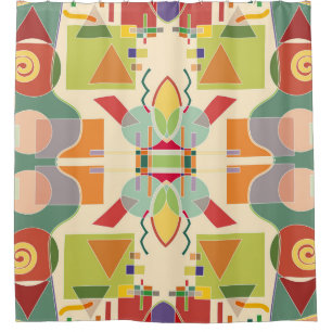 Abstract artistic geometric seamless pattern. Colo Shower Curtain