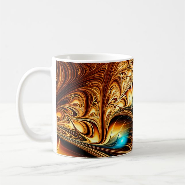 Abstract artistic golden light background. Fine de Coffee Mug (Left)