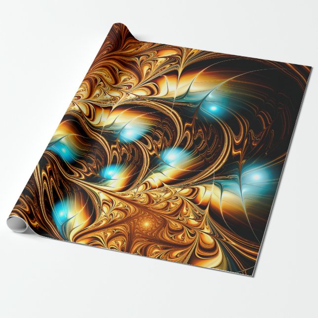 Abstract artistic golden light background. Fine de Wrapping Paper (Unrolled)