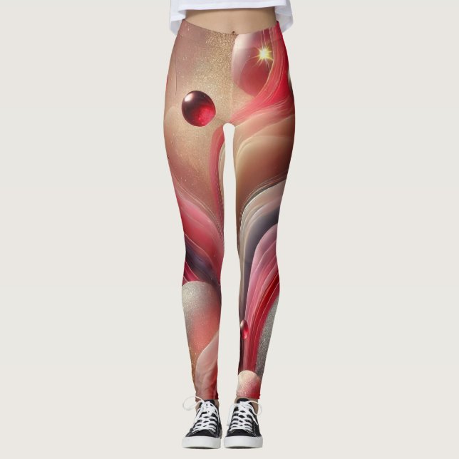 Abstract Artistic Leggings - Stylish & Unique (Front)