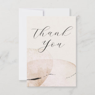 Abstract Artistic Organic Watercolor Shapes Thank You Card