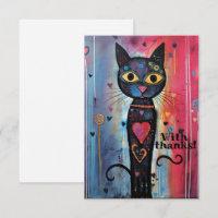Abstract Artistic Wide Eyed Cat