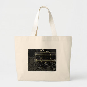 Abstract Artwork Black  Large Tote Bag