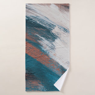 Abstract artwork. Brush strokes on paper. Vintage Bath Towel