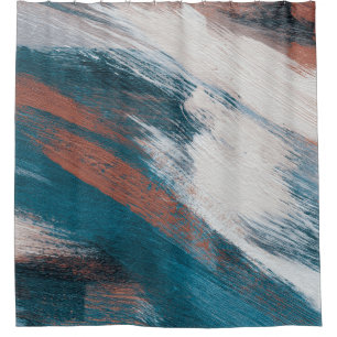 Abstract artwork. Brush strokes on paper. Vintage Shower Curtain