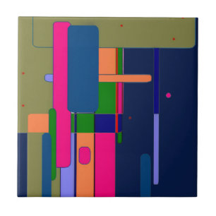 Abstract Artwork Composition Tile
