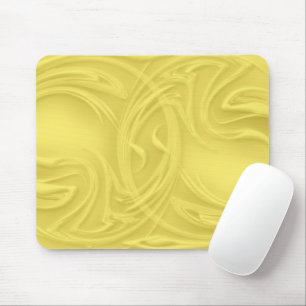 Abstract Artwork Curls Over Yellow  Mouse Pad