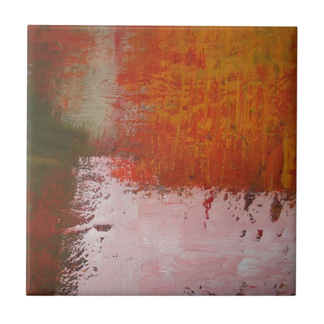 Abstract Artwork Painting Modern Art Tile (Front)