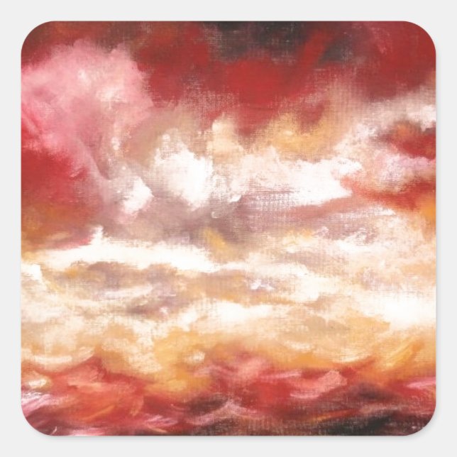 Abstract Artwork Square Sticker (Front)
