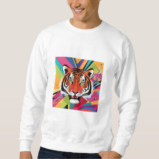 abstract artwork Tiger design that is vibrant, Sweatshirt