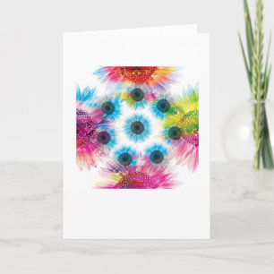 Abstract Arty Floral Greetings Card