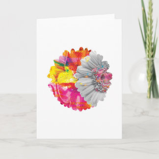 Abstract Arty Floral Greetings Card