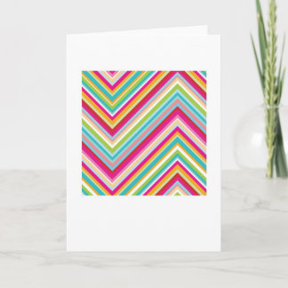 Abstract Arty Greetings Card - Colourful Zig Zags