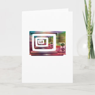 Abstract Arty Greetings Card - TV within a TV